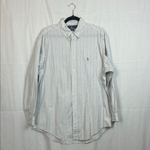 Ralph Lauren White, Navy and Black Striped Shirt